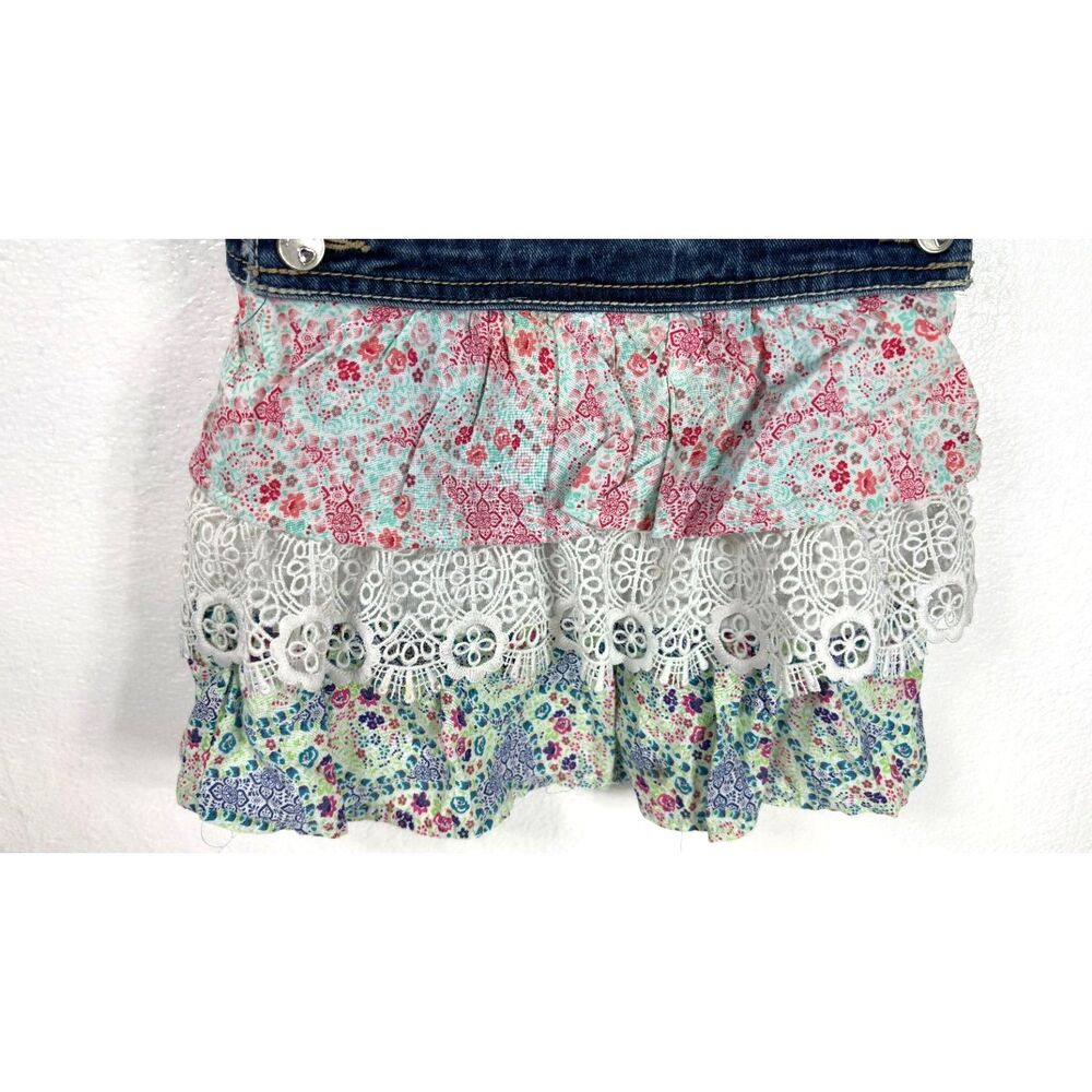 Jordache Girls Denim Bib Top Ruffled Dress Toddler Size 3T - Picture 6 of 9